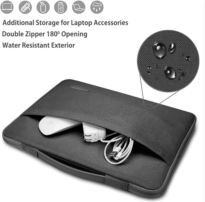 Hseok Laptop Sleeve 15.6-16 Inch Case Briefcase Compatible with MacBook Neo 16, MacBook Pro 16 M5/M4/M3/M2/M1, MacBook Air 15 M5, XPS 16 and Most 15.6-16 Notebooks,B01K01