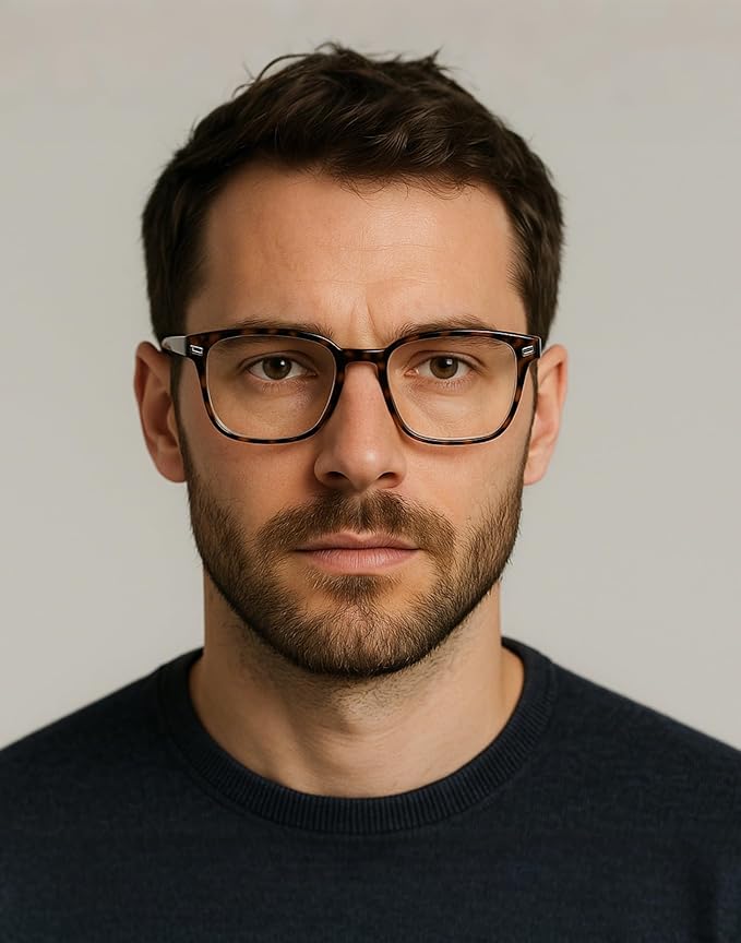 TIJN Blue Light Blocking Glasses for Women Men Square Frame Nerd Eyeglasses Anti Blue Ray Computer Screen Glasses