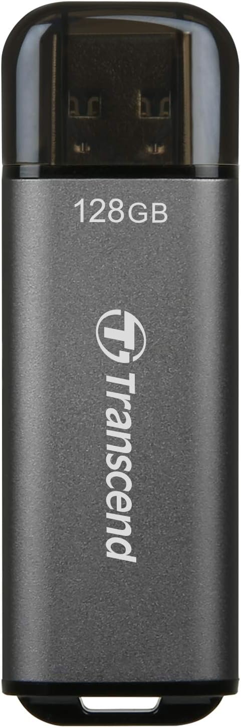 Transcend JF920 128GB USB Flash Drive, USB3.2 Gen1, Up to 420MB/s, Aluminum Metallic housing, for Car Audio System, Sentry Mode, Smart TV and Gaming Console, Gray - TS128GJF920 - Image 2