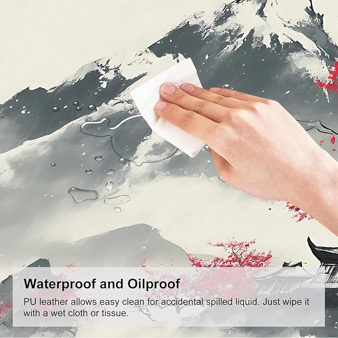 Mouse Pad, Large Anti-Slip with Stitched Edges Desk Mat Desktop Laptop Computer Desk Keyboard Mat,Table Protector Blotter Mat (Plum Blossom, 35.4" x 15.7")