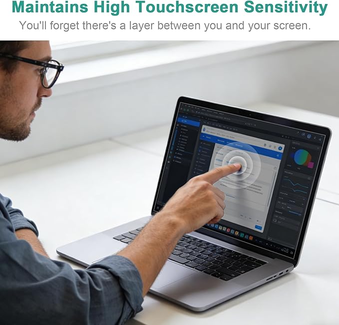 2-Pack 15.6 Inch 16:9 Anti Blue Light Screen Protector, Matte Anti Glare Film UV Blocking Protector Compatible with 15.6'' Hp Acer Asus Lenovo Dell Samsung Portable Monitor
