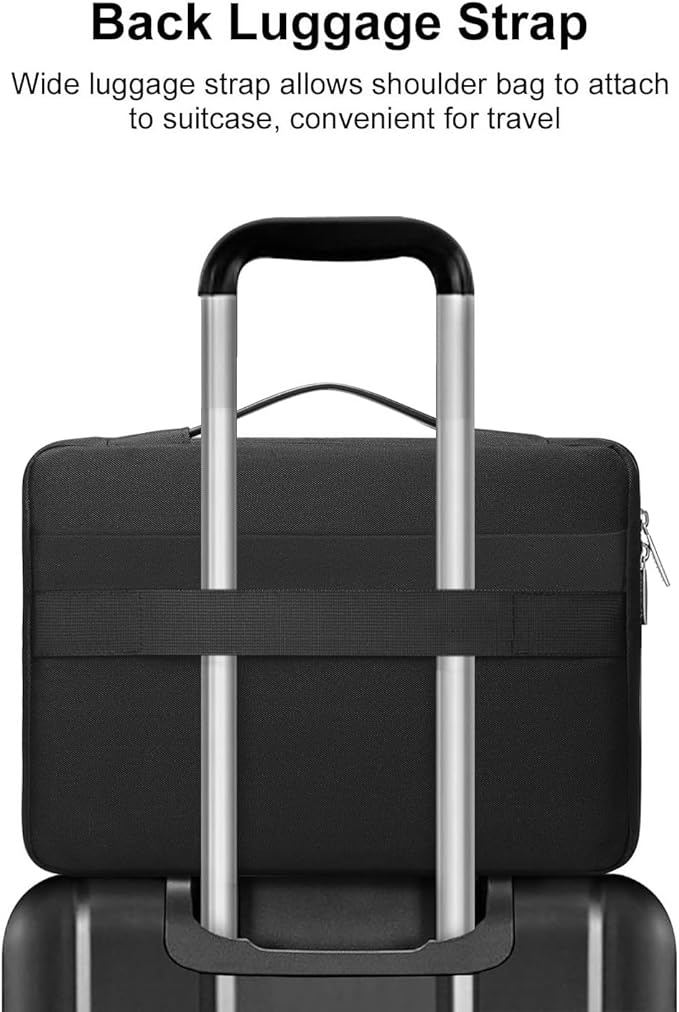 MOSISO 360 Protective Laptop Case 17.3 inch, 17-17.3 inch Laptop Sleeve Compatible with Dell HP Lenovo Asus Acer Alienware Notebook Computer,Side Open Bag with 2 Raised&1 Flapover Pockets, Black