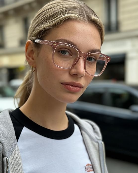 PANNER Oversized Square Blue Light Blocking Glasses for Women Men Anti Glare Reduce Eyestrain Computer Glasses