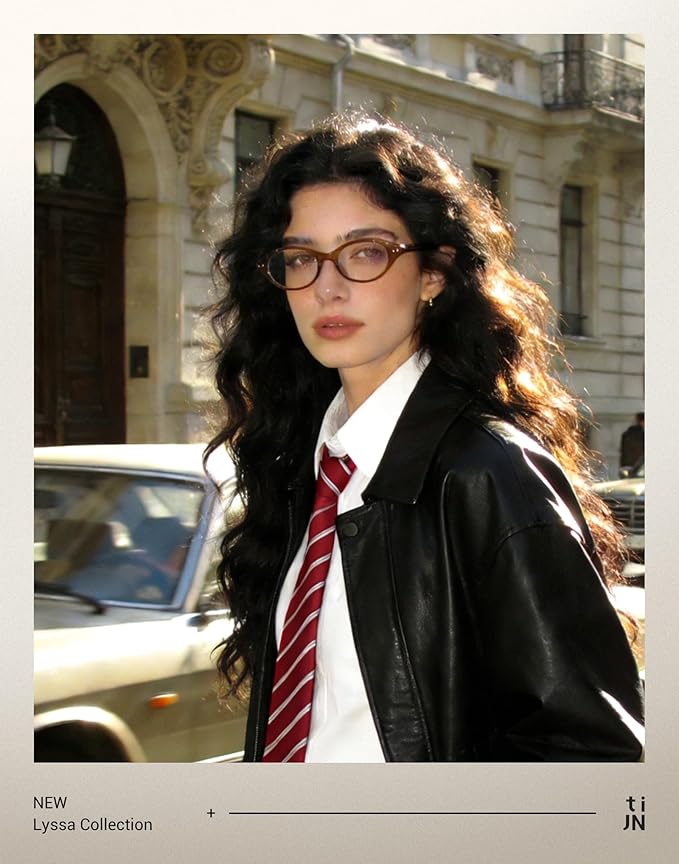 TIJN Blue Light Blocking Glasses Women Men Retro Cat Eye Square Oval Anti Glare Screen Computer Gaming Daily Eyeglasses TR90
