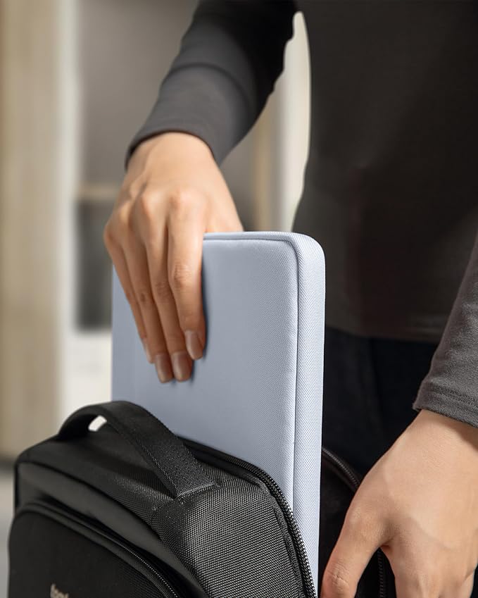 tomtoc Slim Laptop Sleeve Case for 13-inch 2026 New MacBook Air M5/A3449 M4/A3420 M3/A3113 M2/M1, Fits MacBook Neo A18 Pro, Water-Resistant Protective Carrying Case with Accessories Pocket