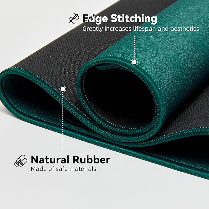 Waterproof Large Gaming Mouse Pad with Durable Stitched Edges, Non-Slip Rubber Base, Grainy Jacquard Mouse Mat Desk Pad for Home Office Gaming, 27.6"x11.8"x0.12", Matte Green