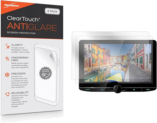 BoxWave Screen Protector Compatible with Kenwood DMX1057XR - ClearTouch Anti-Glare (2-Pack), Anti-Fingerprint Matte Film Skin