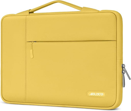 MOSISO Laptop Case 16 inch, 15-15.6 inch Laptop Sleeve with Handle Compatible with MacBook Pro 16 inch, HP, Acer, Dell, Lenovo, ASUS Notebook, Polyester Multifunctional Computer Bag, Yellow