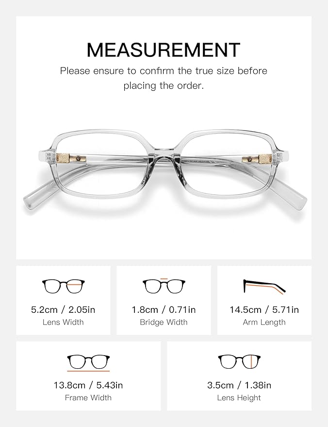 Slocyclub Square Blue Light Blocking Glasses for Women Men Vintage Rectangular Frame Eyeglasses Retro Small Square Glasses