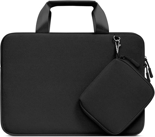 MOSISO Laptop Case 13 inch, Laptop Sleeve Bag Compatible with MacBook Air M5 M4 M3 M2 M1 2026-2018 / Neo 13 / Pro M2 M1, Neoprene Carrying Computer Bag with Handle&Detachable Small Case, Black