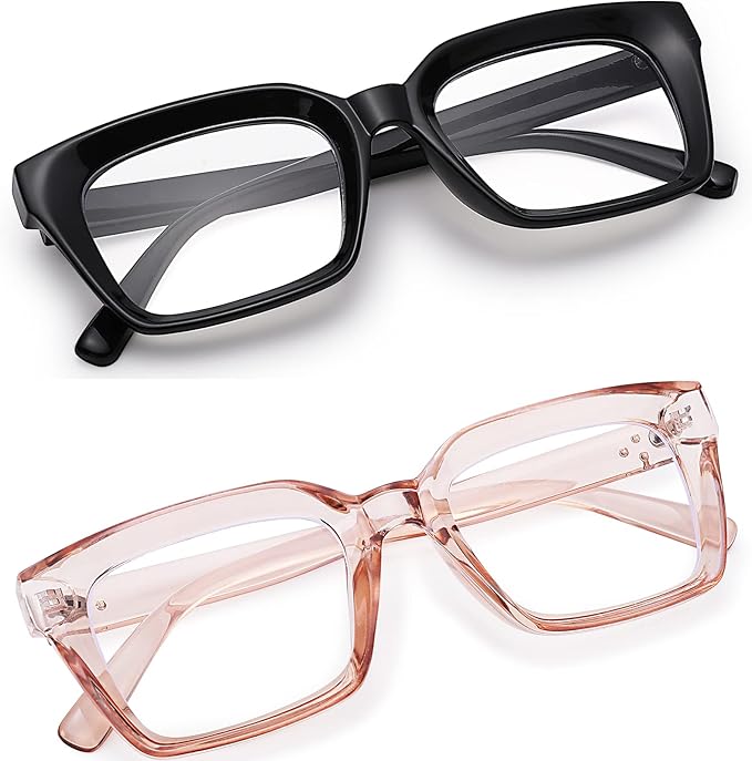 COASION Blue Light Blocking Eyeglasses Classic Thick Square Rim Frame Eyewear for Women Men