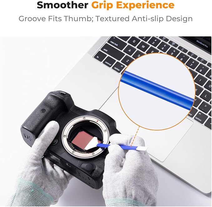 K&F CONCEPT 2-1 24mm Full Frame Sensor Cleaning Swab, Viewfinder Cleaning Swab, with 20ml Sensor Cleaner, DSLR Camera CMOS and CCD Sensor Cleaning Swab Kits Compatible with Nikon Sony Canon Camera - Image 6