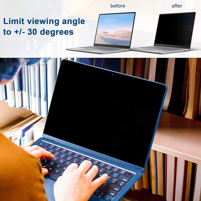 IPROKKO Laptop Privacy Screen 16 Inch 16:9 Aspect Ratio, Compatible with HP Dell Lenovo Acer Asus Samsung LG, 16,1" Removable Anti Blue Light Glare Spy Computer Monitor Filter Security Shield