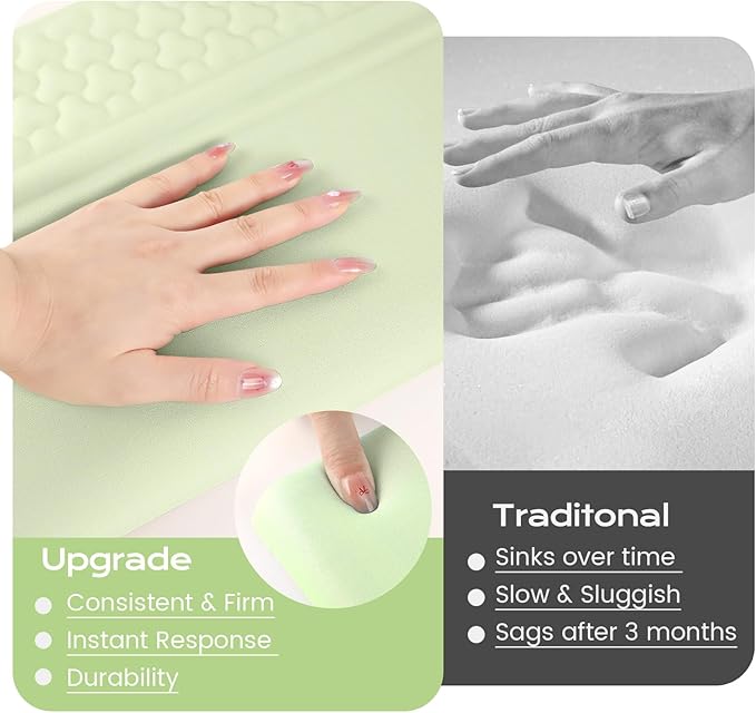 Keyboard Wrist Rest with Ergonomic Height - Computer Keyboard Stand & Soft Cushioned Pad for Wrist Pain Relief - Non-Slip Typing Support for Office, Gaming & Home(Green)
