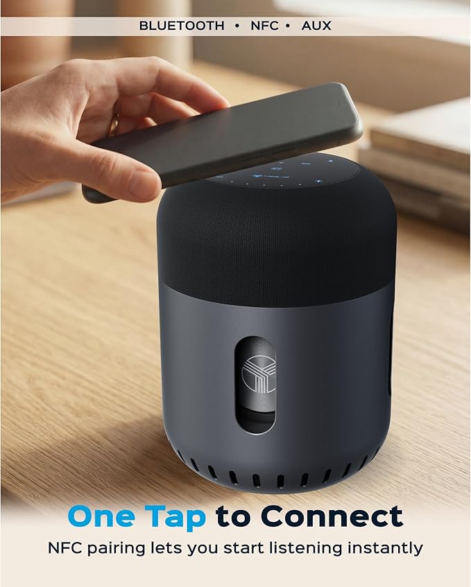 TREBLAB Loud Portable Bluetooth Speaker with 360° Surround Sound, 90W 5-Driver System, Subwoofer, Wireless Speaker, 22H Battery, IPX4 Waterproof, TWS, Touch Control, Aluminum Body - HD-360 Pro