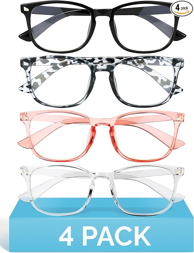 MIGSIR Blue Light Blocking Glasses for Computer Gaming, Fashion Fake Helps Reduce Screen Fatigue Eyeglasses for Women Men