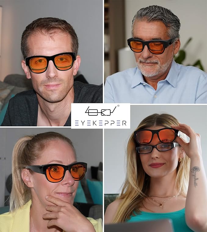 Eyekepper Mens Fit Over Blue Light Blocking Glasses Computer Gaming Eyeglasses for Women