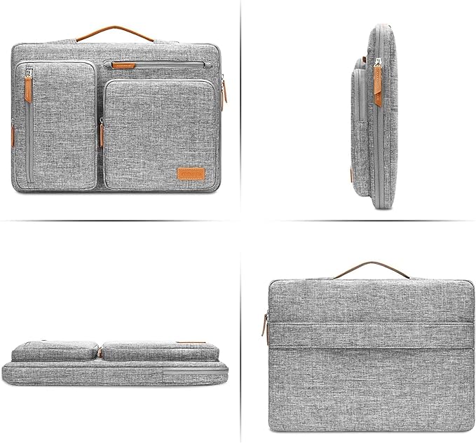 MOSISO 360 Protective Laptop Case 13 inch, 13 inch Laptop Sleeve Compatible with MacBook Air M5 M4 M3 M2 M1 2026-2018/Neo/Pro M2 M1, Side Open Carrying Case with 4 Zipper Pockets&Handle, Gray