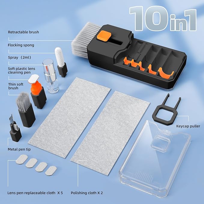 Ordilend All-in-1 Keyboard Cleaner and Laptop Cleaning Kit - Professional Computer Screen-Safe Tools for MacBook and Electronics - Portable Brush Set for Gamers and Remote Professionals - Image 7
