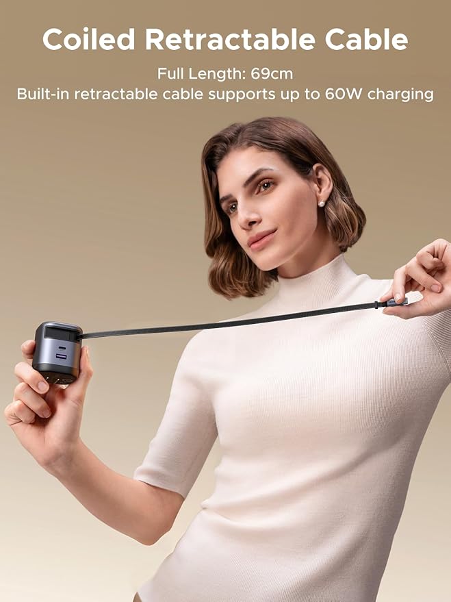 UGREEN 165W + 65W Retractable GaN Charger