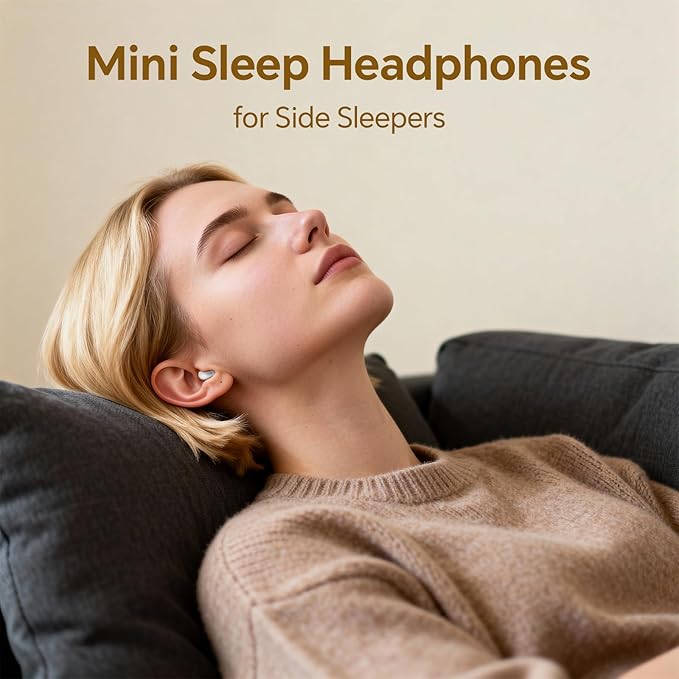 Ear Buds Invisible Mini Earbuds Wireless Bluetooth, Smallest Low Profile Micro Tiny Discreet Hidden Earbuds for Work, Small Headphones, Sleep Wireless Earphone IPX5 Waterproof for Small Ear Canals