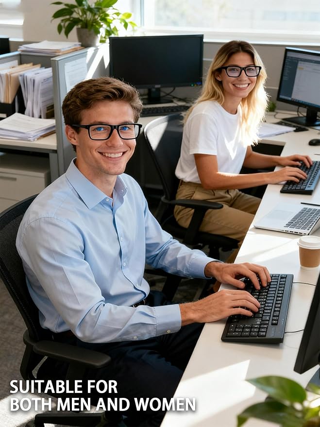 VMJFBJ Blue Light Glasses For Women/Men Computer Reading Gaming Improve Sleep Reduce Eye Strain Gift Package Purple