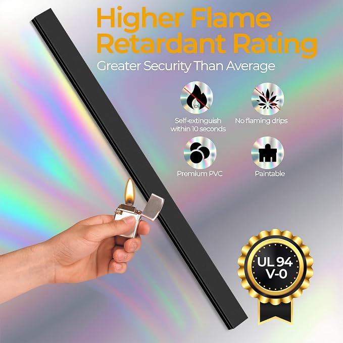 113.4in Cord Hider Kit, Cord Covers for 2-4 Wires on Wall, Self-Adhesive Cable Hider Wire Covers for Cords on Wall, Easy Set-up Cord Hider for Walls Mount Tv, Cable Cover Raceway, W0.95 H0.55in, Black - Image 7