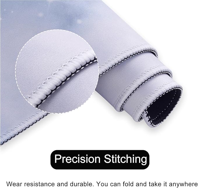 11.8x23.6 Inches Large Gaming Mouse Pad Mat with Stitched Edge Non-Slip Rubber Base Washable Resilient for Office Computers Laptop Table Mouse Pads Mats Accessory (Starry Sky)