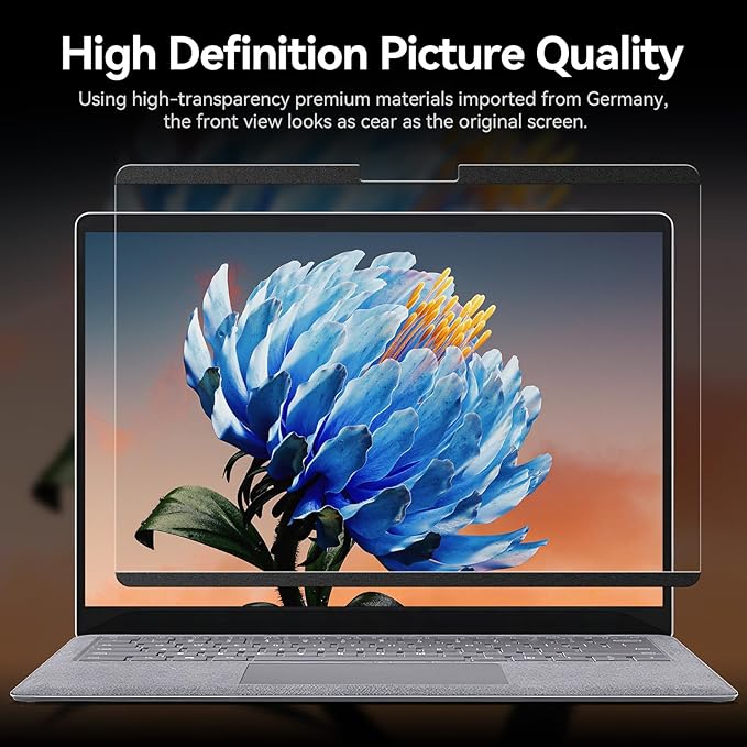 Magnetic Privacy Filter Compatible with Microsoft Surface Pro 10 (2024) / Pro 9 (2022) / Pro 8 (2021) / Pro X (2021, 2019), 13 Inch Removable Anti Spy Glare Blue Light Privacy Screen