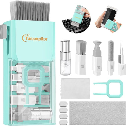 Tassmpitor Laptop Cleaning Kit, All in 1 Keyboard Cleaning kit for MacBook iPad iPhone, Compact Keyboard Cleaner with Brush and Spray for Tablet, Airpods, Earbud, Computer Screen, PC Monitor by Tassmpitor