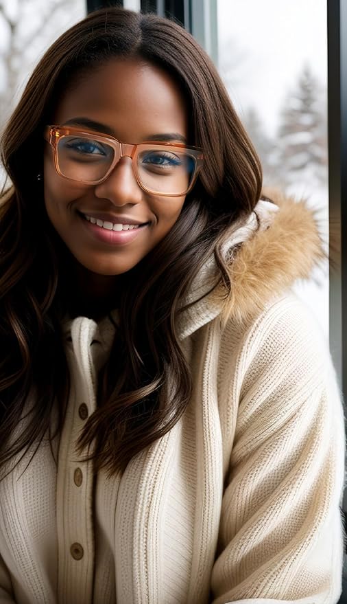 VISOONE TR90 Square Blue Light Blocking Glasses Fashion Computer Eyewear for Women and Men RANDI
