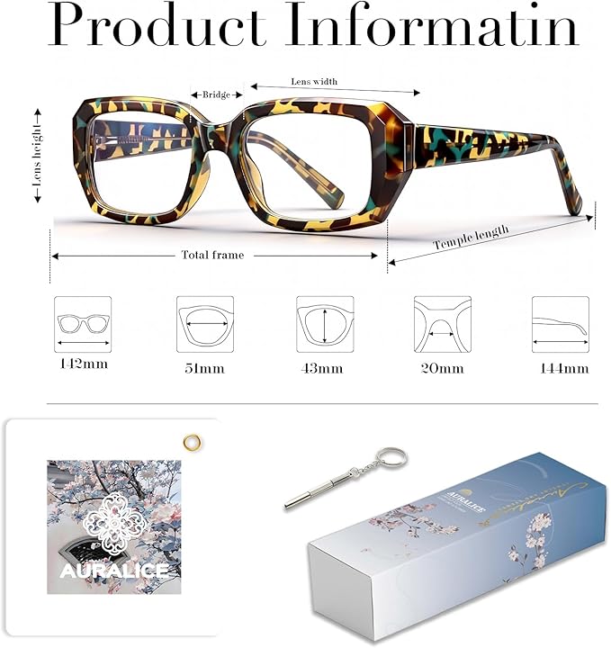 Rectangle Blue Light Glasses Noctera