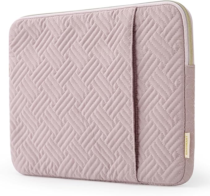 BAGSMART Laptop Sleeve Bag Compatible with MacBook Air/Pro, 13-13.3 inch Notebook, Compatible with MacBook Pro 14 Inch, MacBook Air M2 Sleeve 13 Inch, Repellent Protective Case with Pocket, Pink