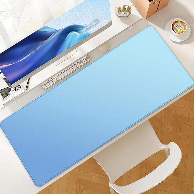 Bloss Desk Mat, Non-Slip Desk Pad Mat Protector, Large Desk Mat for Keyboard and Mouse, Northern Lights Desk Mousepad with Stitched Edges, Keyboard Pad for Gamer, Office(31.5×11.8 Inches)