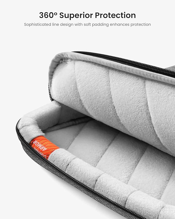 tomtoc 360 Protective Laptop Case for 13-inch New 2026 MacBook Air M5/A3449, M4/A3240, M3/A3113, M2/A2681, M1/A2337, MacBook Neo A18 Pro, 13-in Surface Pro 11th AI PC, Water-Resistant Carrying Bag