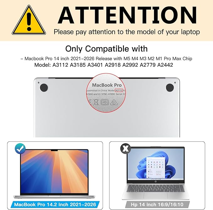 FILMEXT Privacy Screen for Macbook Pro 14 inch (2026-2021,M5 M4 M3 M2 M1), Removable Macbook pro 14.2" A3112 A3401 A2992 A2918 A2779 A2442 Privacy Laptop Screen Filter Anti-Spy/Anti-Glare/Eye Care