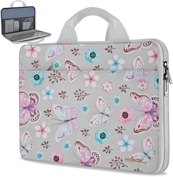 Hseok Laptop Sleeve 13-14 Inch Case Briefcase Compatible with MacBook Neo Pro 14 M5/M4/M3/M2/M1, All Models 13.3 Mac Air/Pro, XPS 13 14, Most Popular 13"-14" Notebooks,B01F01