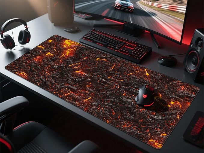 JIALONG Large Gaming Mouse Pad with Non-Slip Rubber Base - XXL Extended Desk Mat for Gaming, Office, and Home - 35.4x15.7 Inches