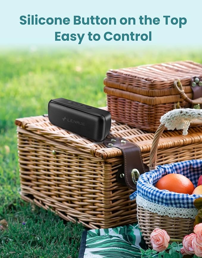 LENRUE Bluetooth Speaker,Wireless Portable Speakers with TWS, 12H Playtime, Clear Sound for Home,Travel and Outdoor,Handfree Calls Compatible with for iPhone, Samsung Android and More
