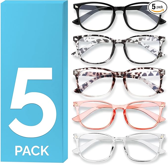 MIGSIR Blue Light Blocking Glasses for Computer Gaming, Fashion Fake Helps Reduce Screen Fatigue Eyeglasses for Women Men