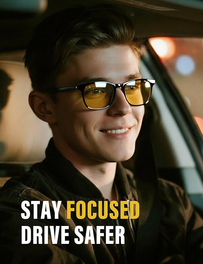 TIJN Sleep Glasses for 99.9% TR90 Blue Green Light Blocking Dual AR Coatings Red Lens for Computer Gaming Reduce Eyestrain