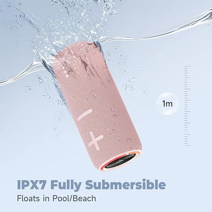 Bluetooth Speaker,30W Portable Wireless Speaker with TWS,IPX7 Waterproof, 8H Playtime, LED Lights,for Pool/Beach/Shower, Birthday Gift, Valentines Day Gifts