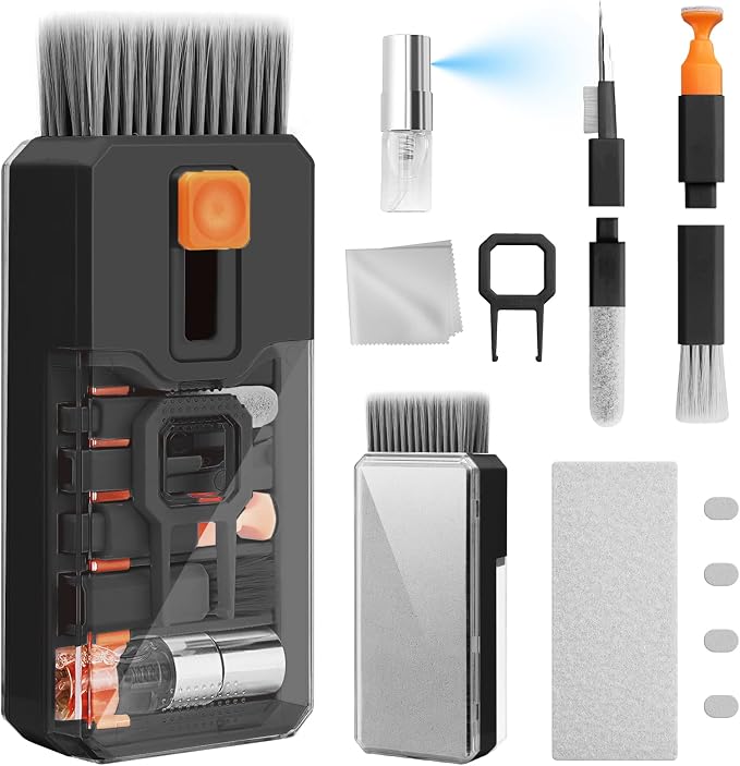 Ordilend All-in-1 Keyboard Cleaner and Laptop Cleaning Kit - Professional Computer Screen-Safe Tools for MacBook and Electronics - Portable Brush Set for Gamers and Remote Professionals by Ordilend