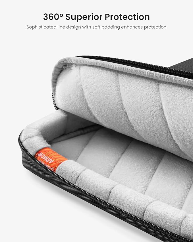 tomtoc 360 Protective Laptop Case for 13-inch New 2026 MacBook Air M5/A3449, M4/A3240, M3/A3113, M2/A2681, M1/A2337, MacBook Neo A18 Pro, 13-in Surface Pro 11th AI PC, Water-Resistant Carrying Bag