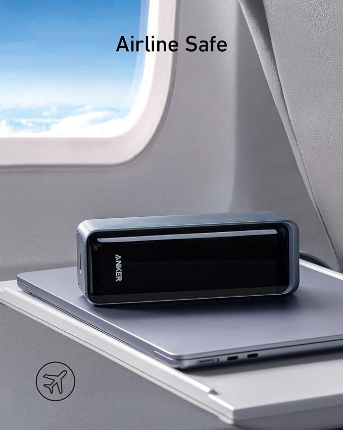 Anker Prime Power Bank, 27,650mAh 3-Port 250W Portable Charger for Travel, TSA-Approved, Smart App, for MacBook Pro/Air, iPhone 16/15/14 Series, Samsung, Laptops, and More