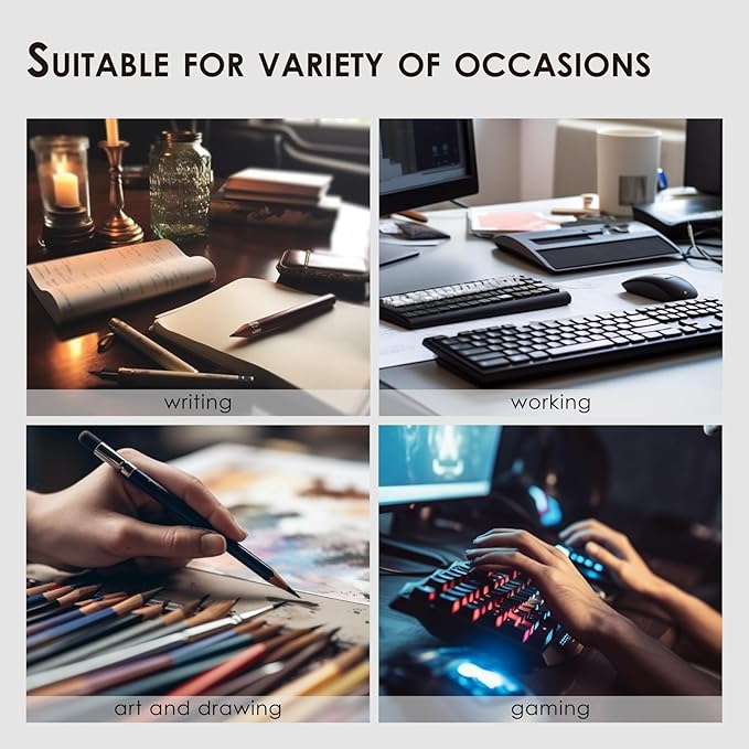 Large Desk Mat - 47.2"x 17" Non-Slip PU Desk Pad for Office and Home - Ideal for Large Mouse Pad and Desk Mats on Top of Desks(Beige)