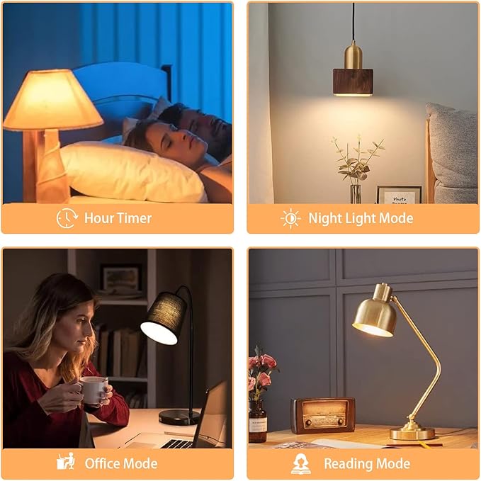 A19 LED Light Bulbs with Remote Control, 800LM 9W (60W Equivalent) Bulbs,Stepless Dimmable 3000K-6000K,E26 Base,CRI 80+,2.4GHz,25000+ Hours Lifespan,Light Bulb for Home Decor,3Bulb & 1Remote