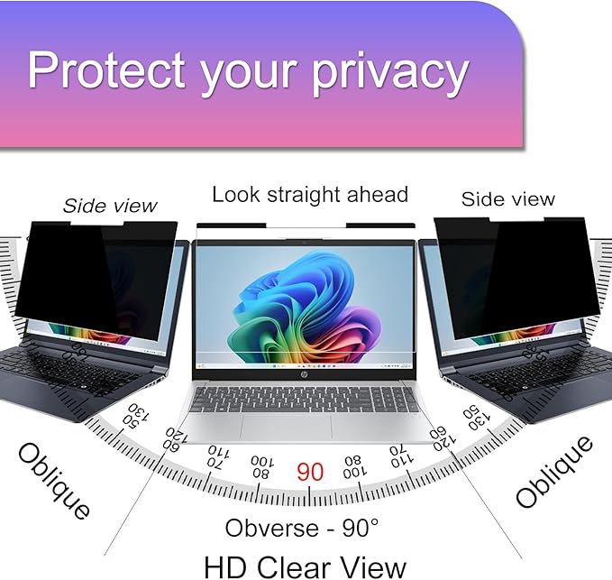 KEANBOLL 14 Inch Magnetic Privacy Screen for Laptops (16:10) - Removable Anti-Glare Filter with Blue Light Reduction | Compatible with HP, Dell, Acer, Asus, Samsung, Lenovo Laptops etc