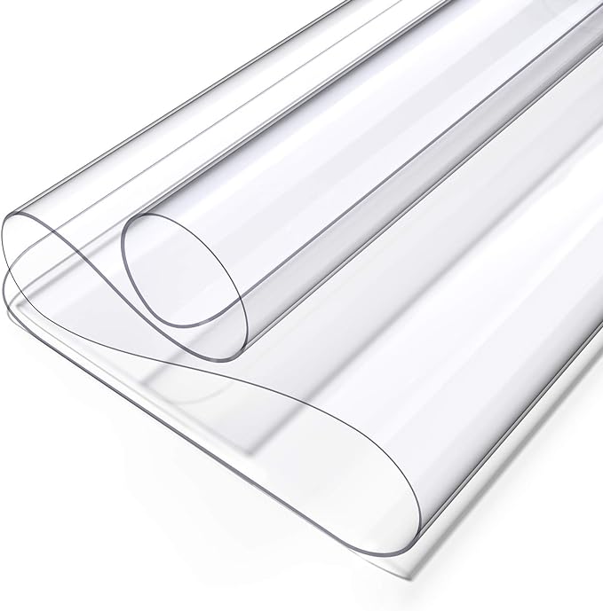 Oterri Clear Writing Desk Pad, 18’’x36” Heat Resistant Waterproof PVC Round Edge Durable Desk Protect Mat, Anti-Static Writing Mat Table Protector