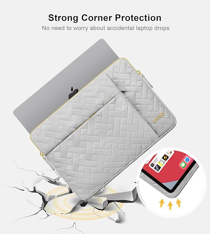 Lacdo Laptop Sleeve Case for 16 inch New MacBook Pro M5 Pro/Max A3428 A3429 (2026), M4/M3/M2/M1 A3403 A3186 A2991 A2780 A2485 2024-2019 | 15 inch Surface Laptop 7 6 5 4 Computer Bag, Space Gray